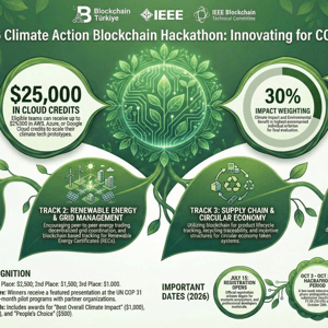 โปสเตอร์ IEEE ClimateChain Global Hackathon